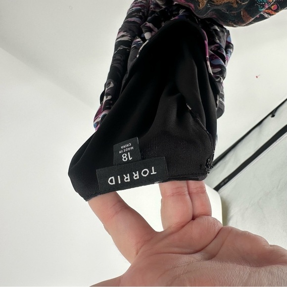 Torrid Floral Fit and Flare Floral Dress Career Business Size 18 - Picture 4 of 6